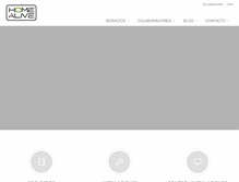 Tablet Screenshot of homealive.es